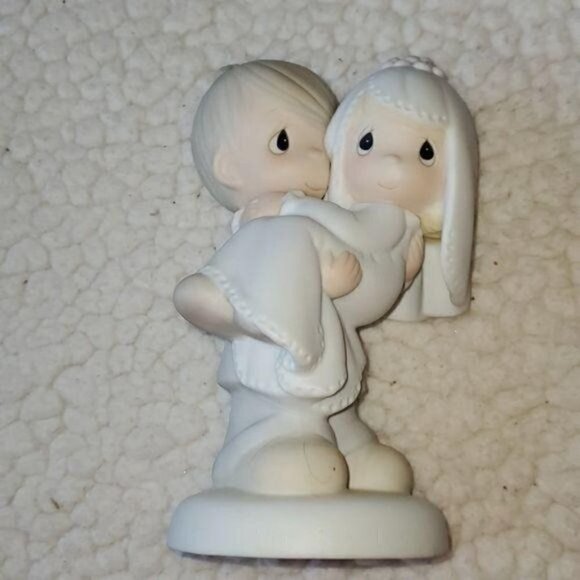 Precious Moments Vintage Bless You Two Wedding #E9255 Figurine - Picture 3 of 4